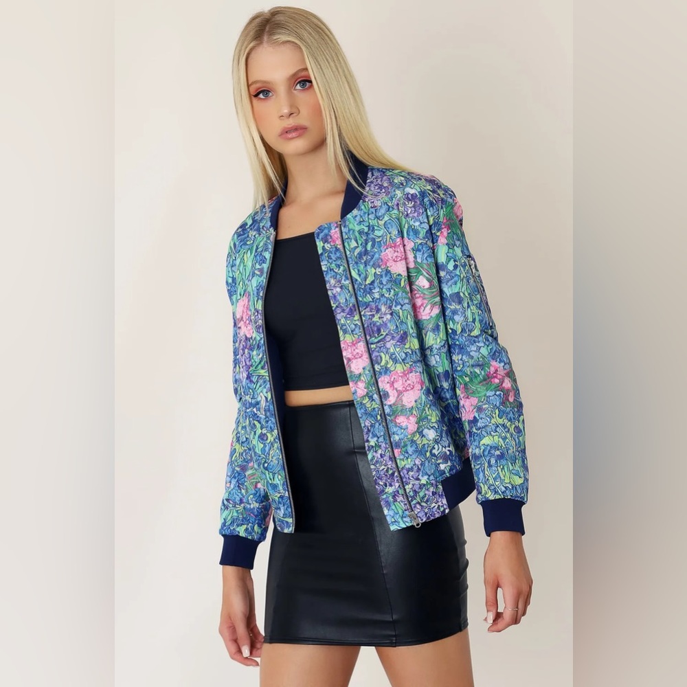 I SPY WITH MY LITTLE IRIS BOMBER JACKET - LIMITED Blackmilk M Medium NWT